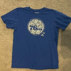2014 adidas NBA Philadelphia 76ers t shirt size medium